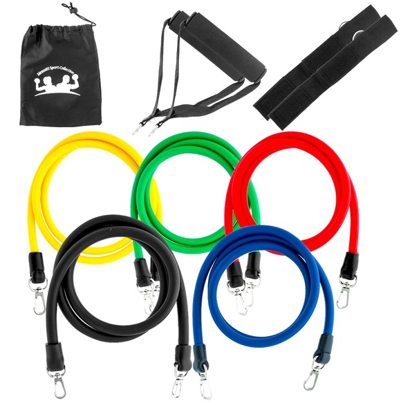 Resistance Bands for Working Out,Exercise Bands,Yoga, Workout Bands with Handles - Picture 1 of 13